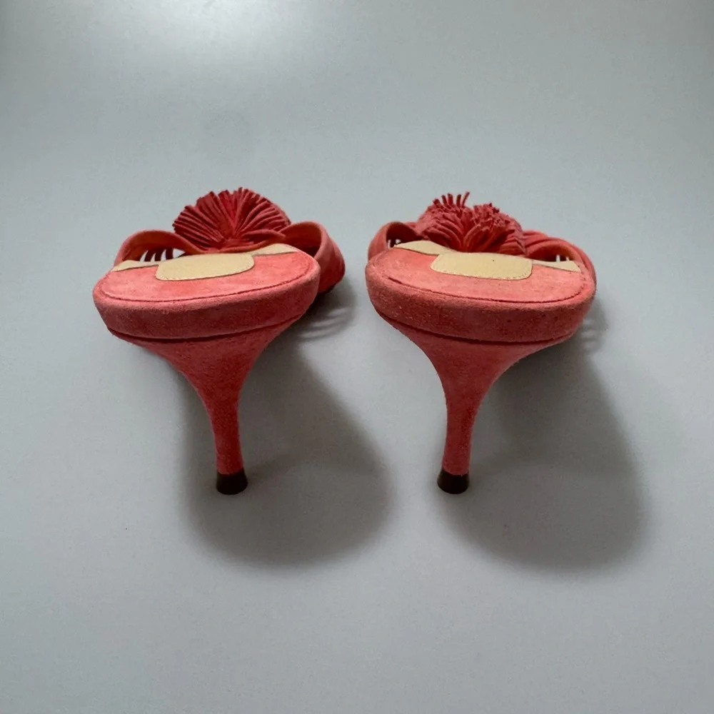 Christian Louboutin Belbrossa Pompom Sandals Women’s Size EU 38/US 8 - Picture 4 of 8